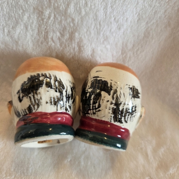 VTG OLD MAN HEADS BALD WITH BEARDS SALT & PEPPER SHAKERS - JAPAN - Picture 4 of 8